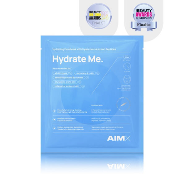 Greito poveikio giliai drėkinanti veido kaukė su peptidais AIMX „Hydrate Me“ 1 vnt