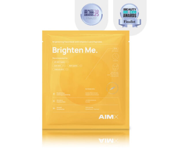 Greito poveikio skaistinanti lakštinė veido kaukė su vitaminu C AIMX „Brighten Me“ 1 vnt