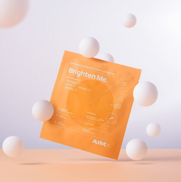 Greito poveikio skaistinanti lakštinė veido kaukė su vitaminu C AIMX „Brighten Me“ 1 vnt - Image 3
