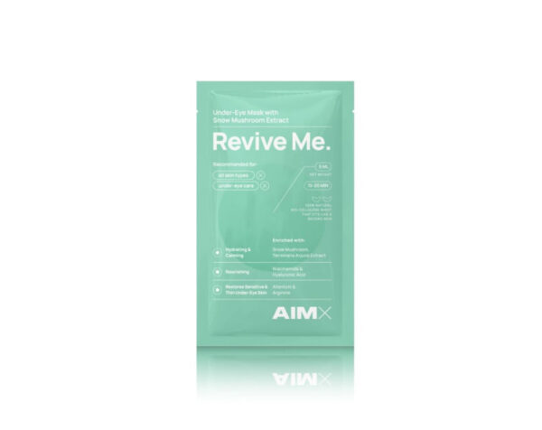 Drėkinanti ir gaivinanti lakštinė paakių kaukė su hialuronu AIMX „Revive Me“ 1 vnt