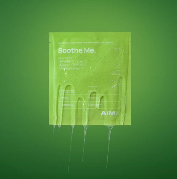 Greito poveikio raminanti veido kaukė su peptidais AIMX „Soothe Me“ 1 vnt - Image 2